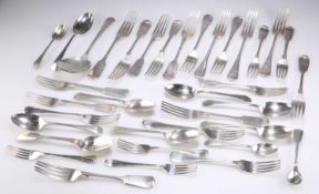 A QUANTITY OF ASSORTED SILVER-PLATED FLATWARE