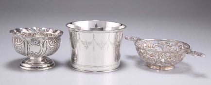 THREE SMALL SILVER BOWLS, VICTORIAN AND LATER
