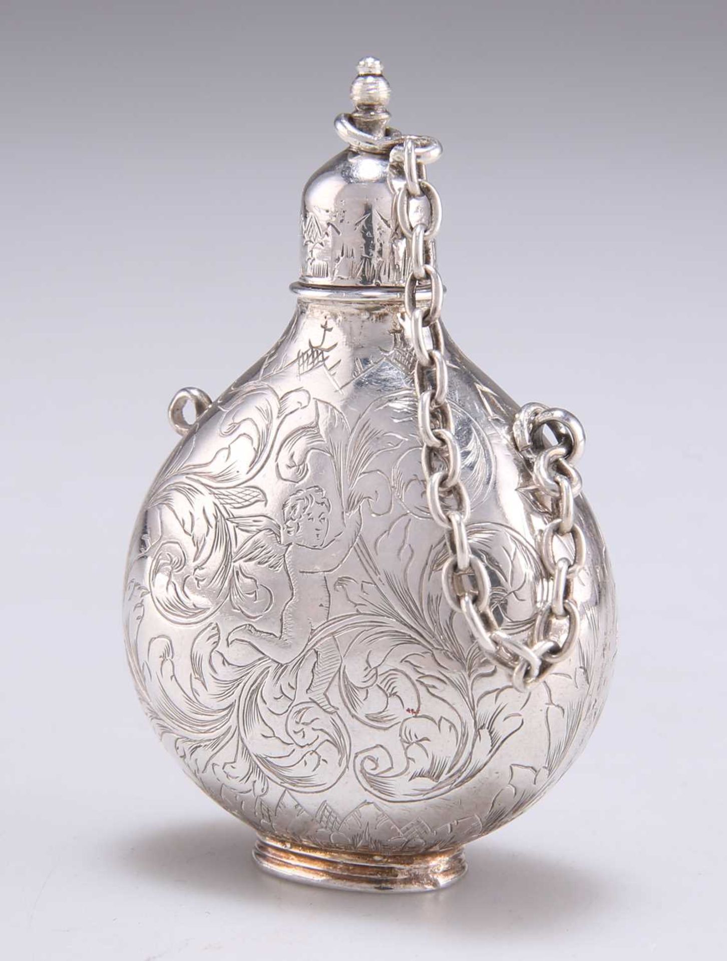 A 17TH CENTURY ENGLISH SILVER SCENT FLASK - Image 2 of 2