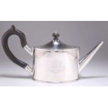 AN INDIAN COLONIAL SILVER TEAPOT