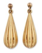 A PAIR OF VICTORIAN PENDANT EARRINGS