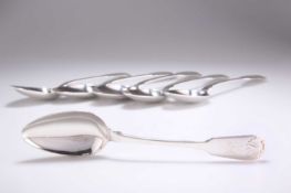 A SET OF SIX GEORGE IV SILVER TABLE SPOONS