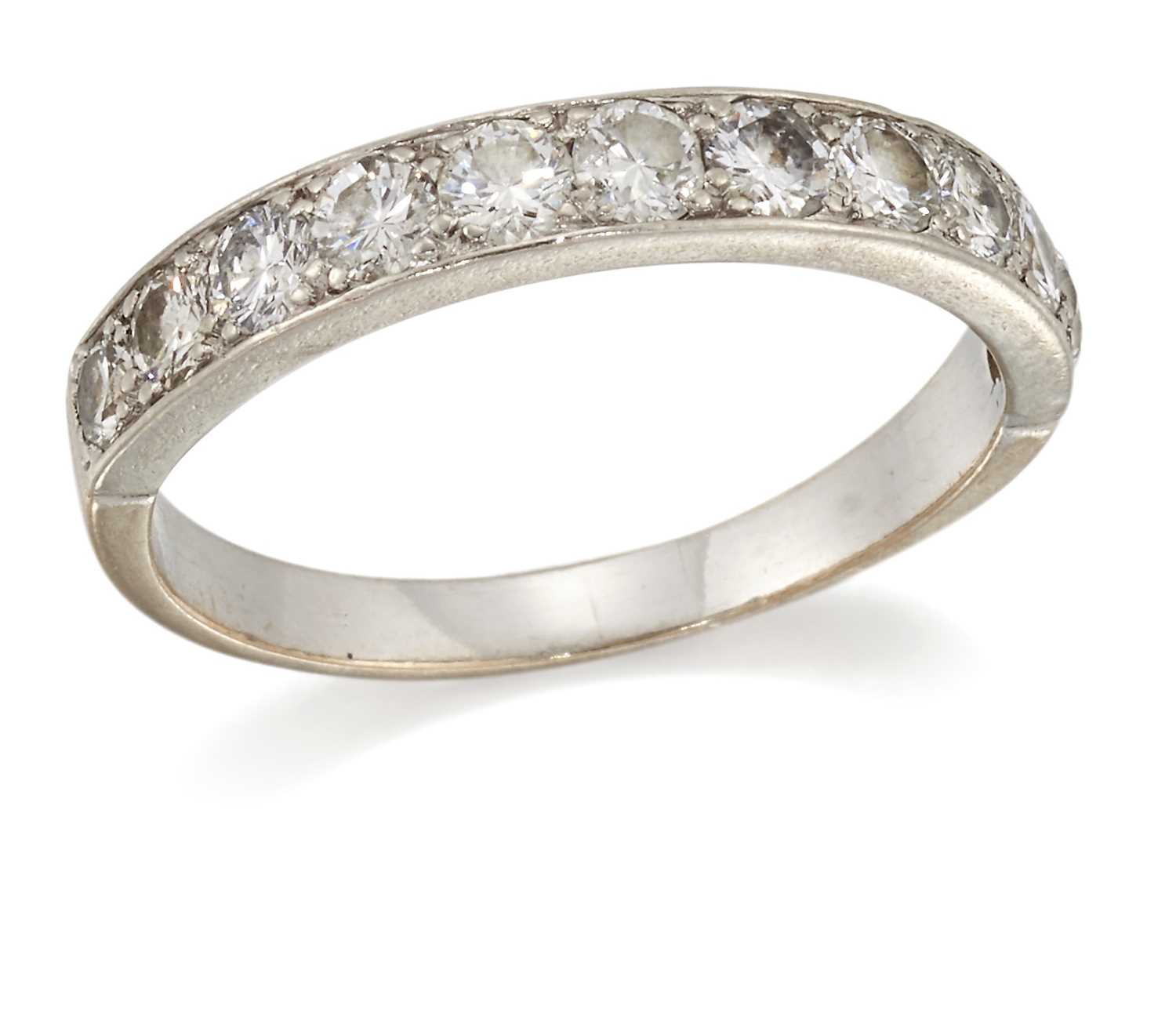 A DIAMOND HALF HOOP RING