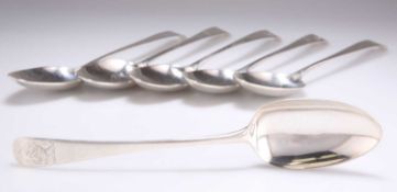 A SET OF SIX GEORGE III SILVER TABLE SPOONS