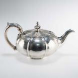 A WILLIAM IV SILVER TEAPOT