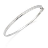 A PLATINUM DIAMOND HINGE OPENING BANGLE