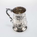 A GEORGE III SILVER MUG