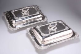 A PAIR OF SILVER-PLATED ENTRÉE DISHES