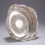 A GEORGE III SILVER WINE COASTER