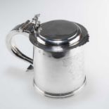 A JAMES II SILVER FLAT-TOP TANKARD