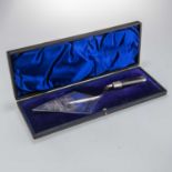 A VICTORIAN SILVER-PLATED PRESENTATION TROWEL