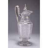 AN EARLY VICTORIAN SILVER-MOUNTED CLARET JUG