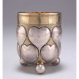 A VICTORIAN SILVER AND PARCEL-GILT SILVER BEAKER