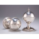 A PAIR OF ELIZABETH II SILVER CASTERS