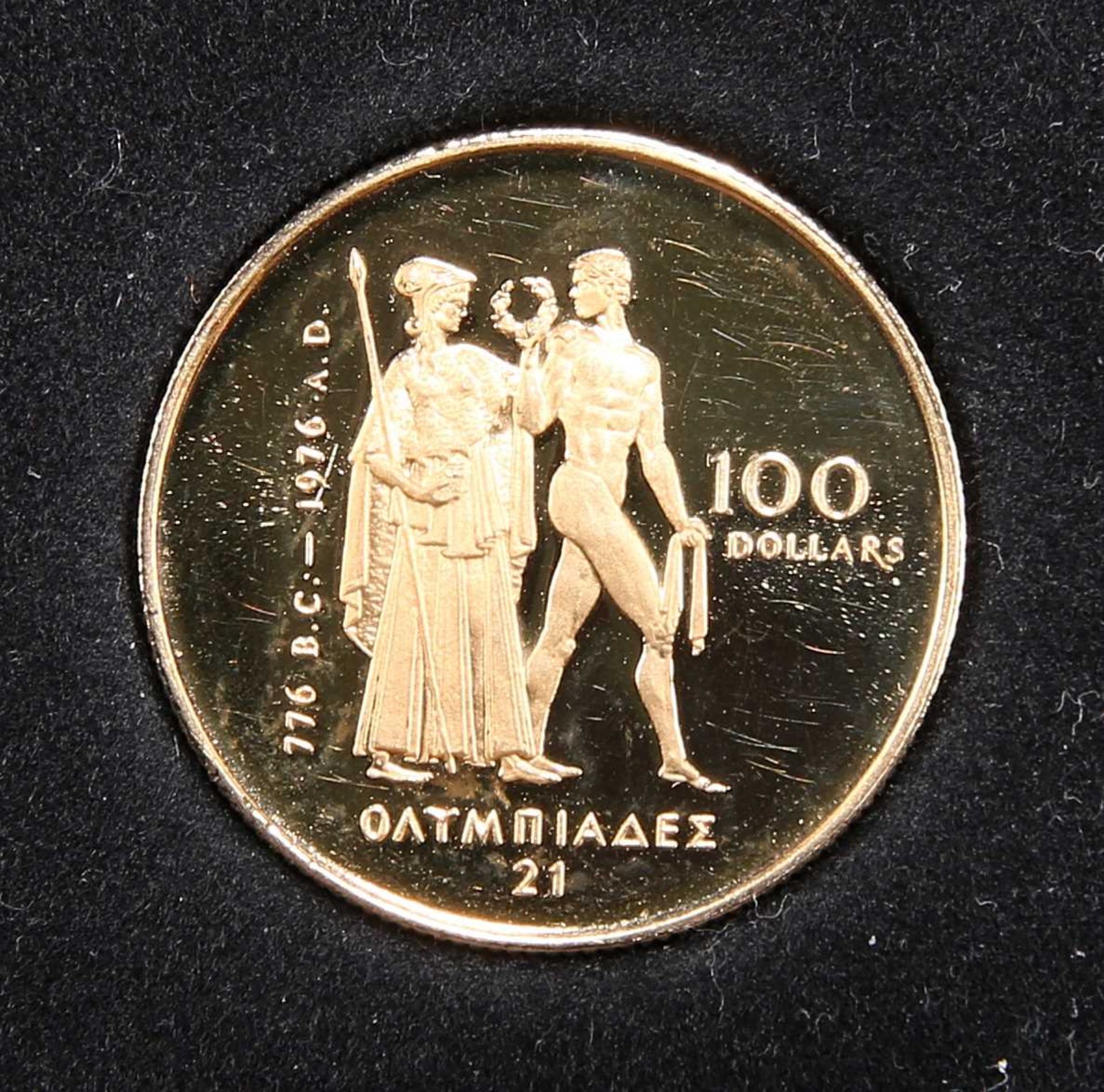 ROYAL CANADIAN MINT, AN OLYMPIC GOLD PROOF COIN, 1976 - Bild 2 aus 4