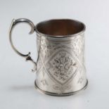 A VICTORIAN SILVER MUG