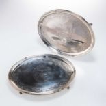 A PAIR OF GEORGE III SILVER SALVERS