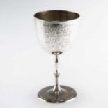 A VICTORIAN SILVER GOBLET