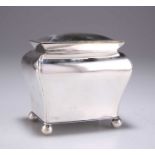 A VICTORIAN SILVER TEA CADDY