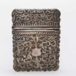 A 19TH CENTURY INDIAN SILVER CARD CASE