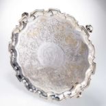 A GEORGE II SILVER SALVER