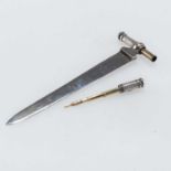 AN EDWARDIAN SILVER LETTER OPENER