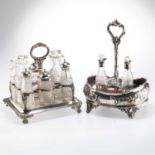 TWO 19TH CENTURY SILVER CRUET SETS