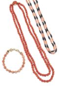 A GROUP OF CORAL JEWELLERY