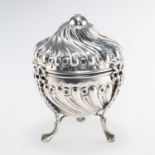 A VICTORIAN SILVER STRING BOX