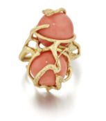 A CORAL DRESS RING