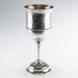 A VICTORIAN SILVER GOBLET