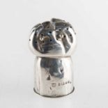 A RARE VICTORIAN SILVER NOVELTY PEPPER POT