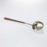 A WILLIAM III IRISH SILVER BASTING SPOON