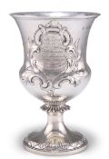 A VICTORIAN SILVER GOBLET