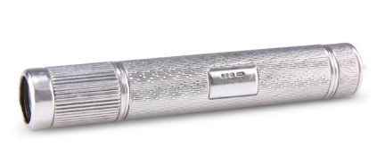 AN ELIZABETH II SILVER PEN TORCH