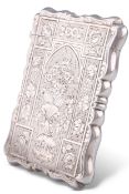 A VICTORIAN SILVER CARD CASE