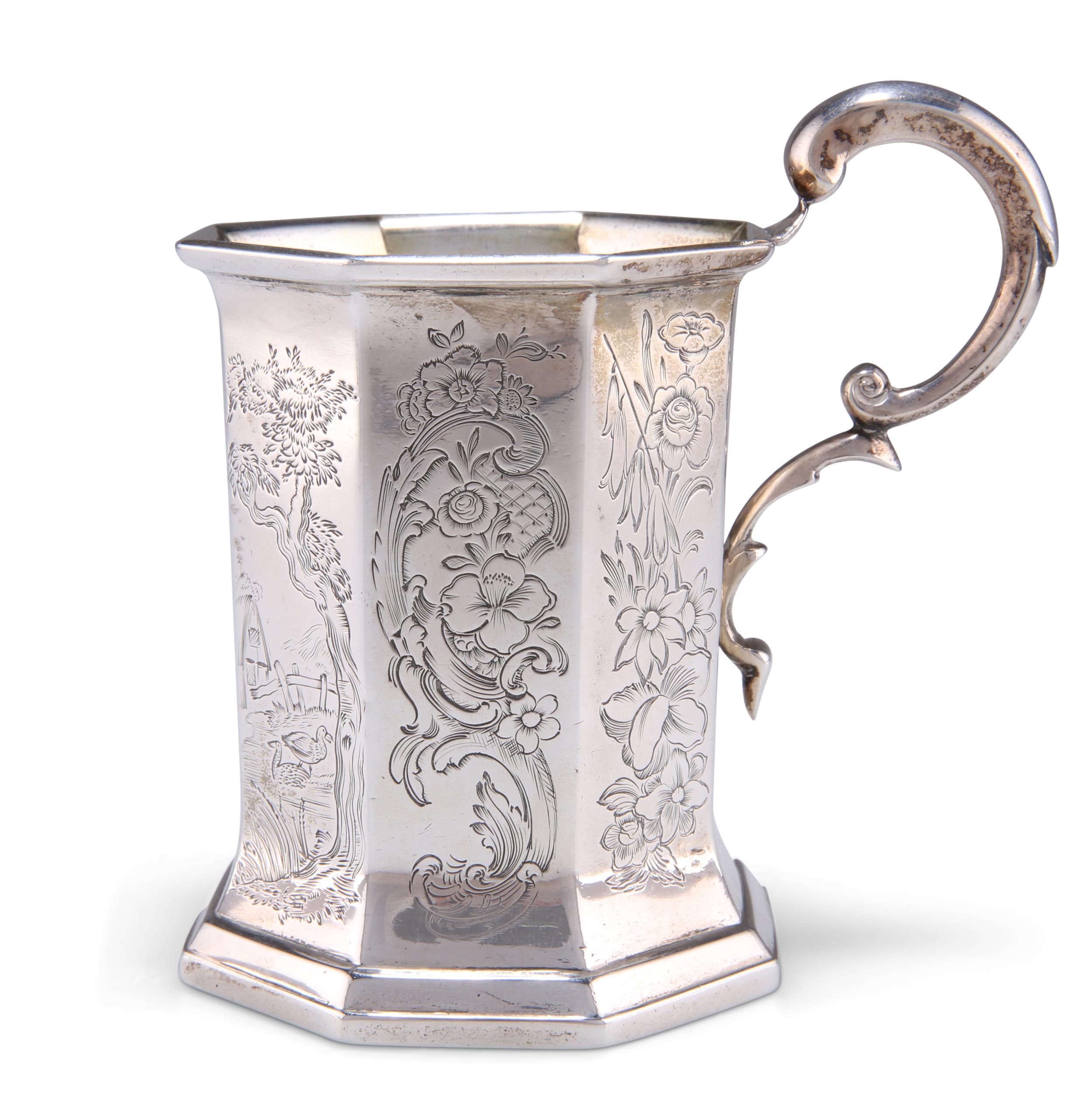 A VICTORIAN SILVER MUG