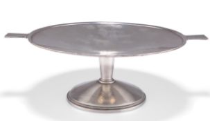 AN ART DECO SILVER TAZZA