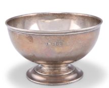 AN EDWARDIAN SILVER BOWL