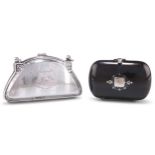 A SILVER PURSE AND A TORTOISESHELL PURSE