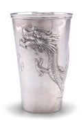 A CHINESE EXPORT SILVER BEAKER