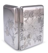 A JAPANESE STERLING SILVER CIGARETTE CASE