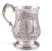 A VICTORIAN SILVER MUG