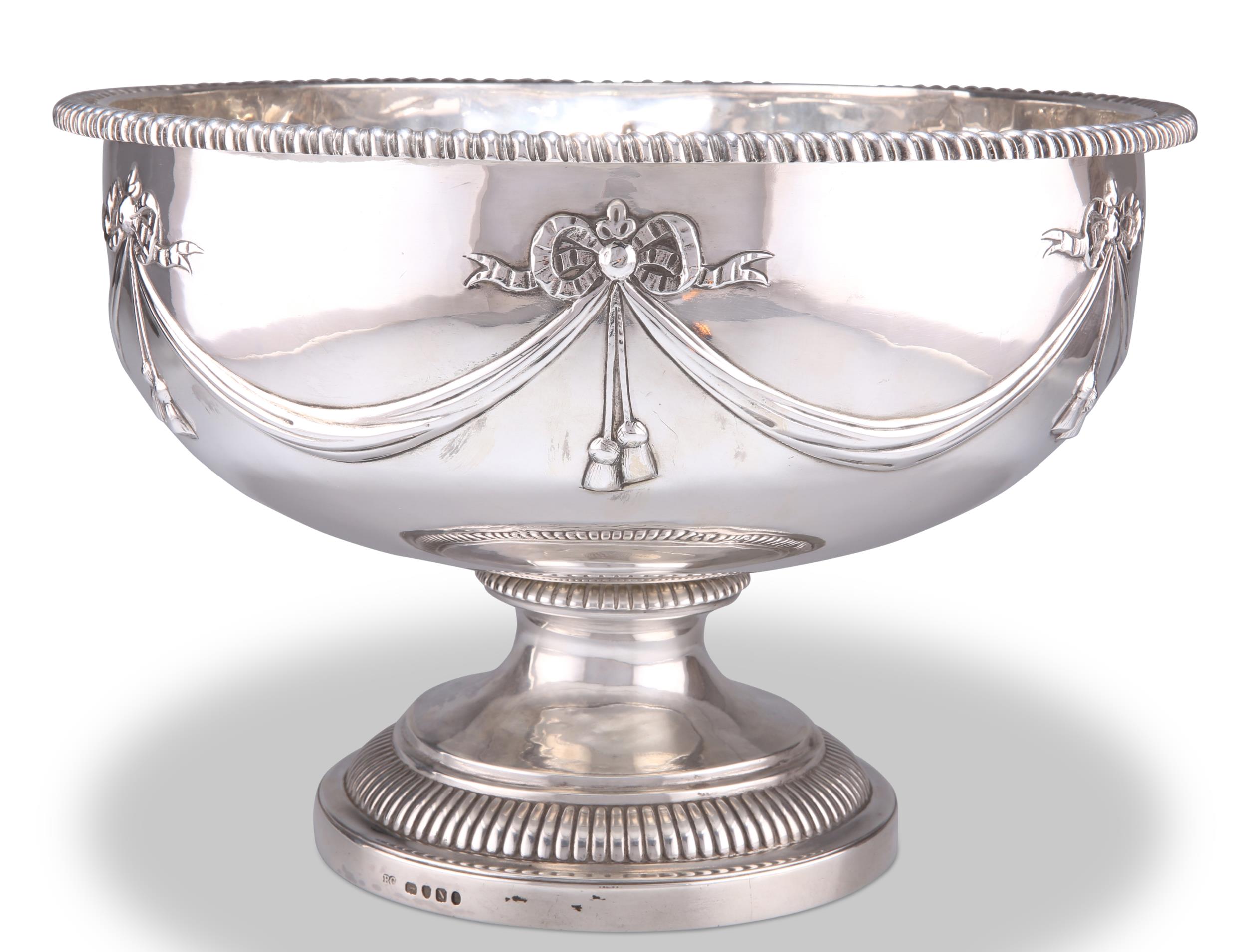 A GEORGE III SILVER PUNCH BOWL