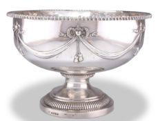 A GEORGE III SILVER PUNCH BOWL