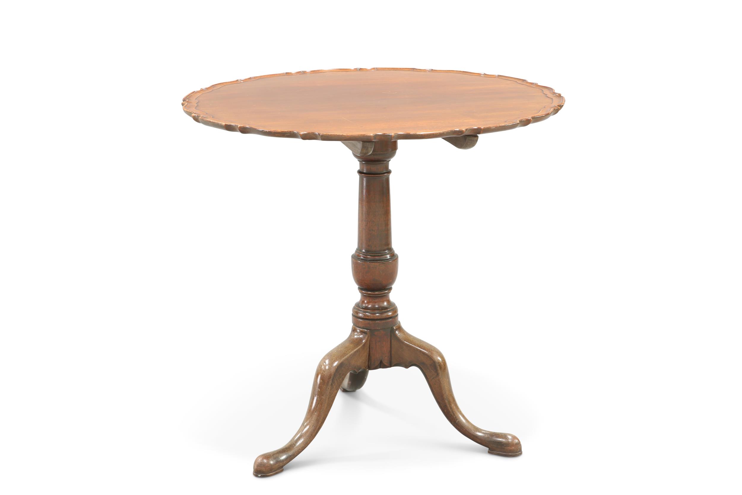 A GEORGE III-STYLE MAHOGANY TILT-TOP TRIPOD TABLE