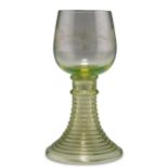 A BOHEMIAN LIGHT GREEN GLASS ROEMER, CIRCA 1890