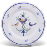 A FRENCH FAÏENCE PLATE