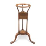 A GEORGE III MAHOGANY GENTLEMAN'S SHAVING STAND