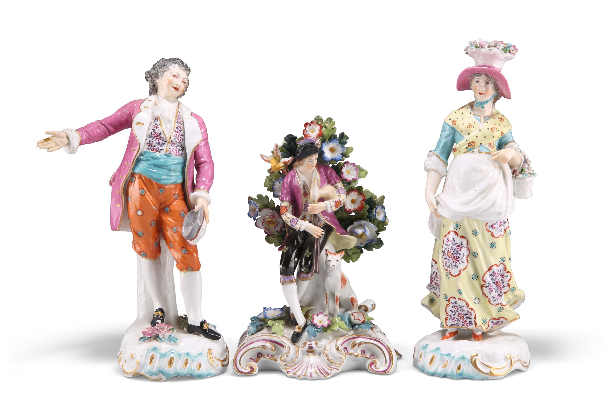 A PAIR OF CONTINENTAL PORCELAIN FIGURES